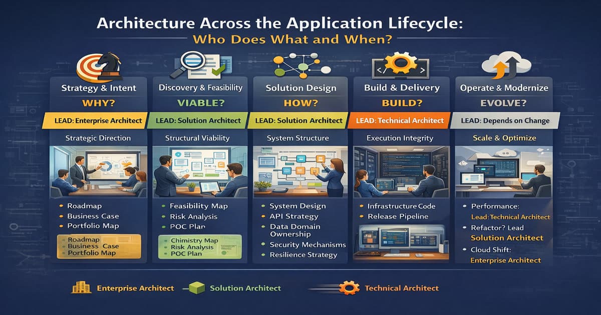 Architecture Across the Application Lifecycle: Which Architect Is Needed When?