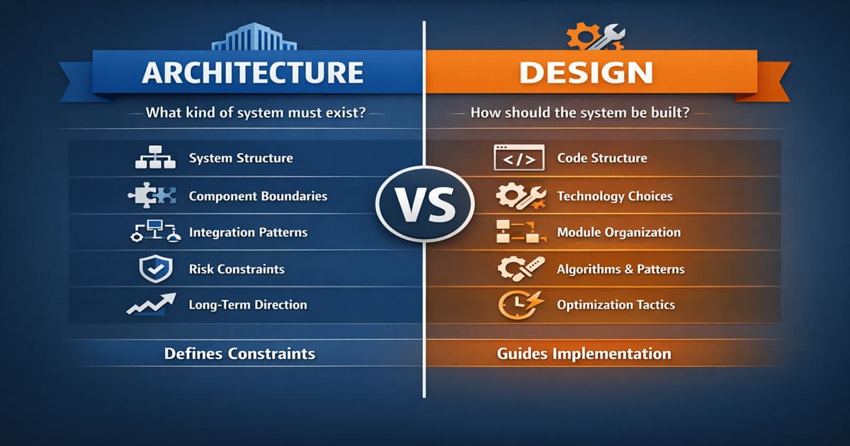 Architecture vs Design: Why Most Organizations Confuse Them