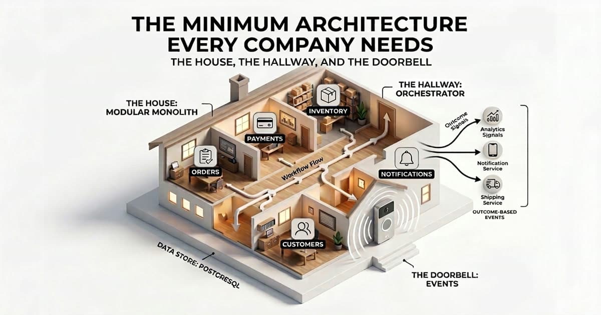 The Minimum Architecture Every Company Needs: The House, the Hallway, and the Doorbell