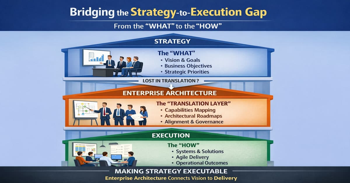 The Strategy-to-Execution Gap: How Enterprise Architecture Bridges the 'What' and the 'How'