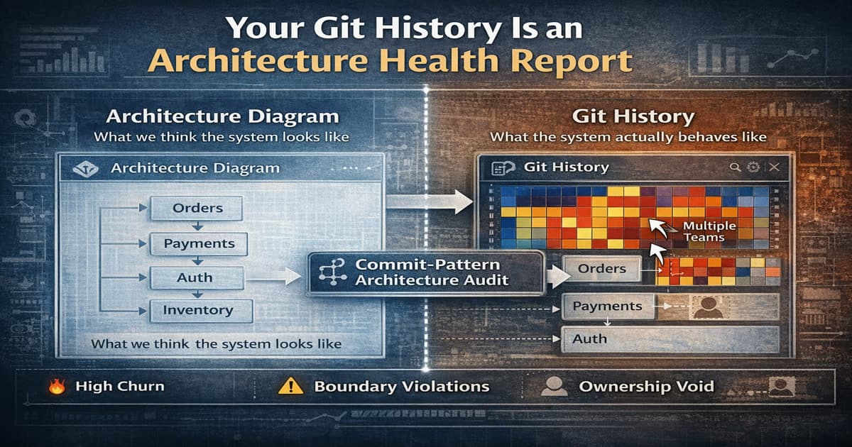Your Git History Is an Architecture Health Report. Nobody Is Reading It.
