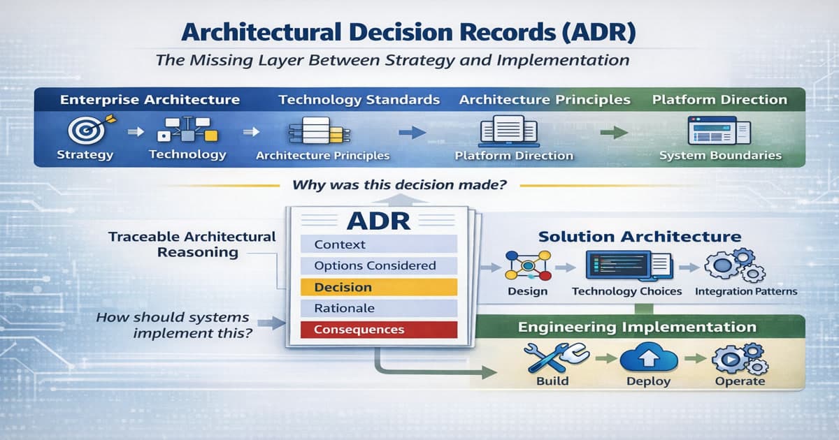 Architectural Decision Records (ADR): The Missing Layer Between Strategy and Implementation